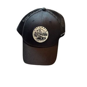 Columbia Trucker Hat Unisex One Size Black Pacific Northwest Patch